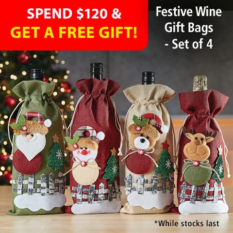 Christmas Wine Bags