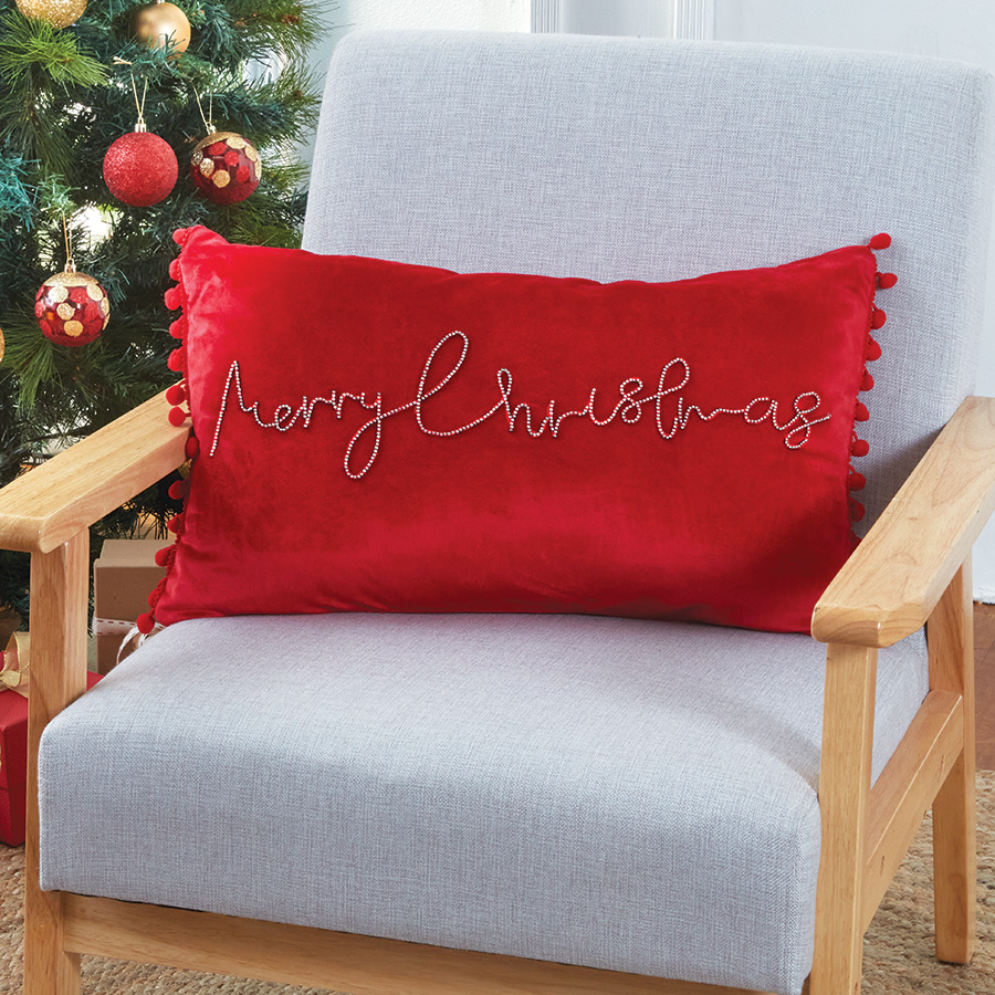 Pompom Christmas Cushion - Innovations