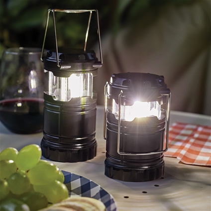 LED Camping Lantern Set of 2 Red & Purple